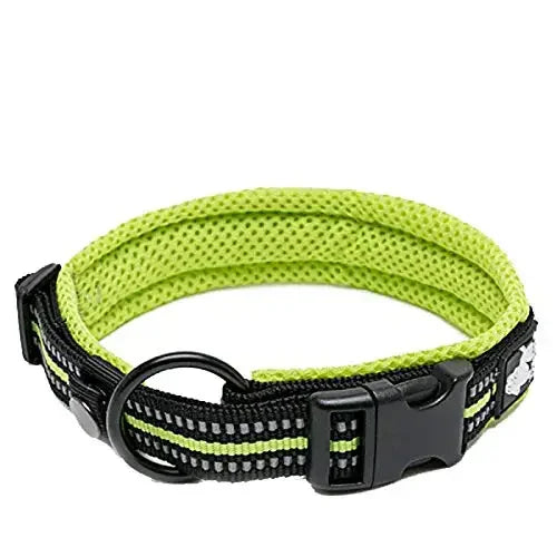 TrueLoveCN Dog Collar Nylon Adjustable Padded Reflective
