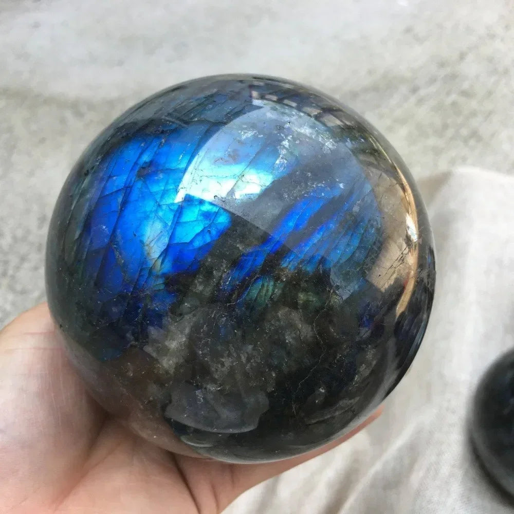 CrystalHola Labradorite Ball Sphere Healing Crystal Home Decor
