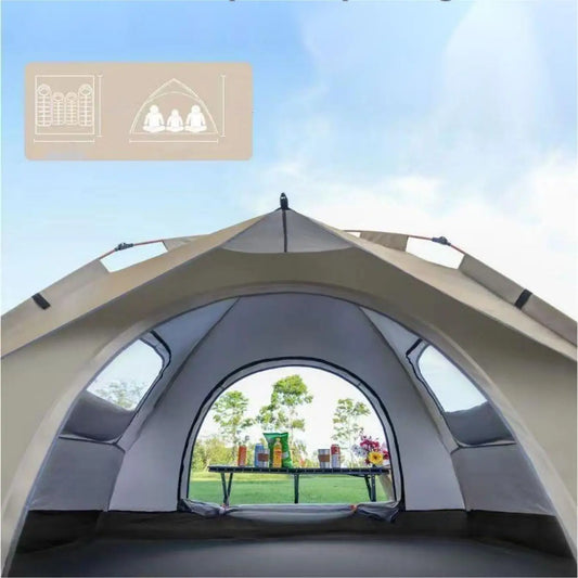 Pakicetus Outdoor Shelter Sunshade Camping Tent With Two Doors And Windows