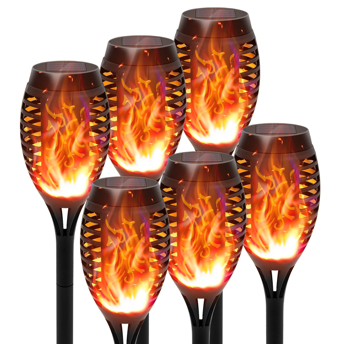 Solar Torch Lights Flickering Flame LED Waterproof Garden Path