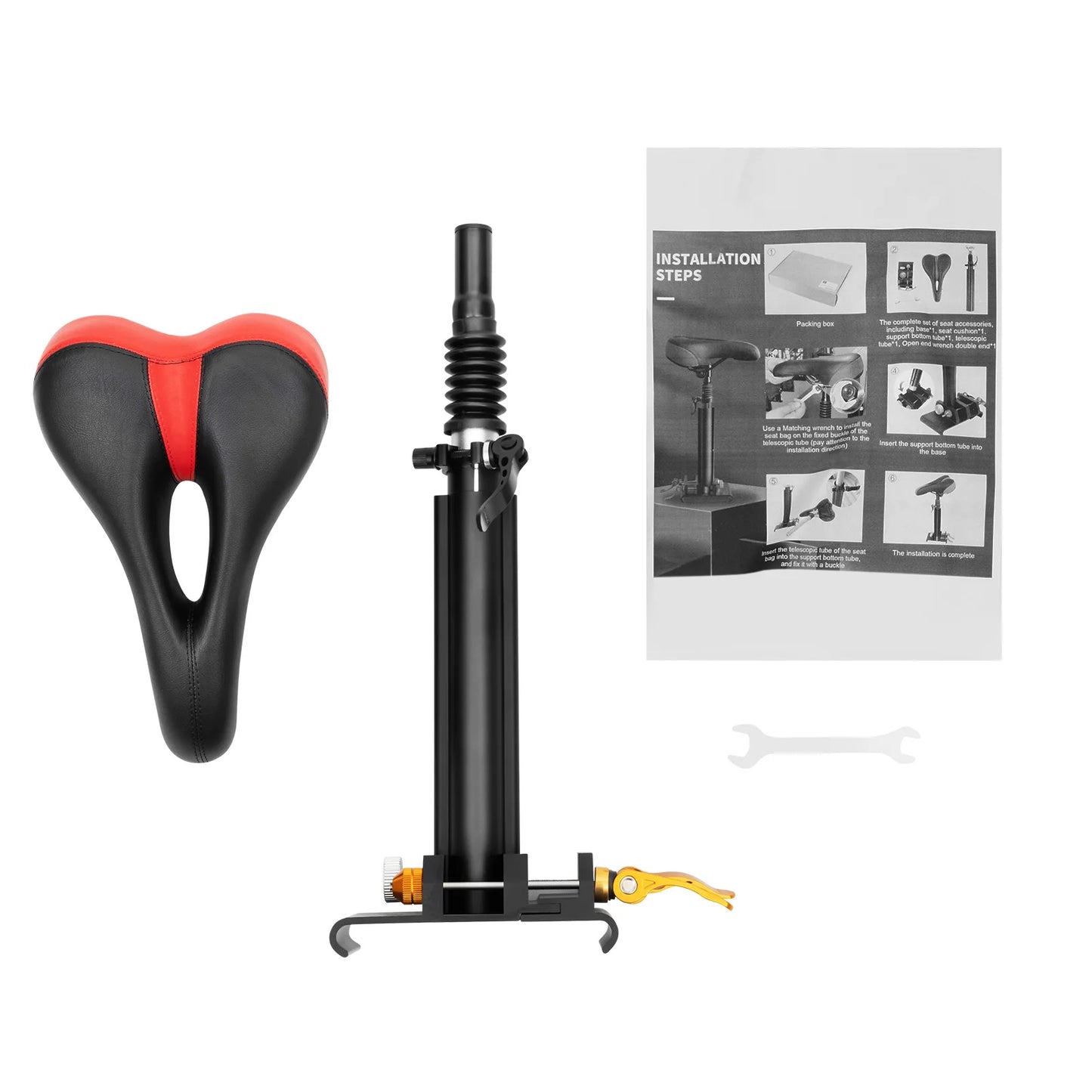 M365 Scooter Seat Cushion Folding Saddle With Aluminum Support
