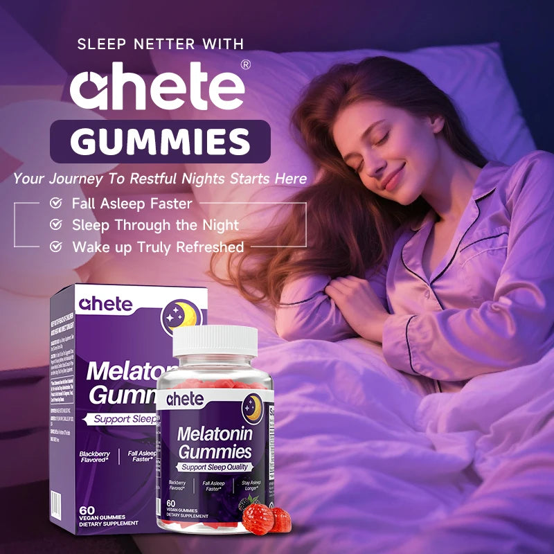 Ahete Melatonin Gummies 5mg Daily For Sleep Support