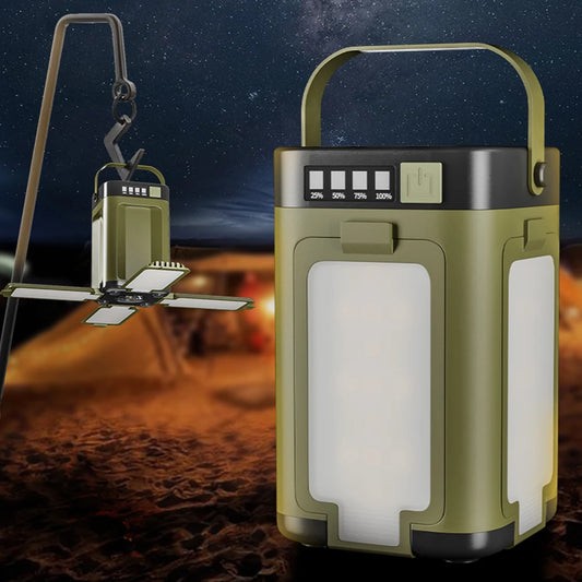 APWIKOGER Rechargeable Solar Camping Lantern Power Bank LED Light