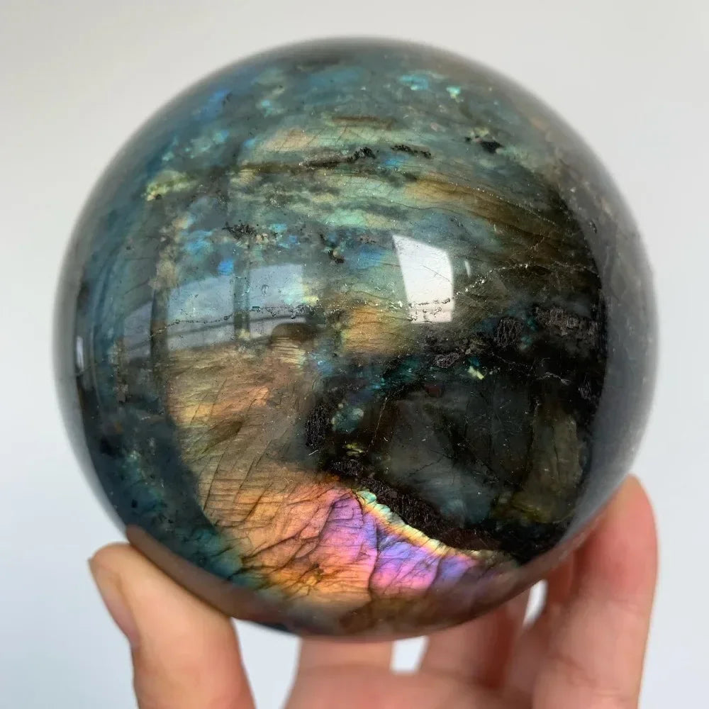 CrystalHola Labradorite Ball Sphere Healing Crystal Home Decor