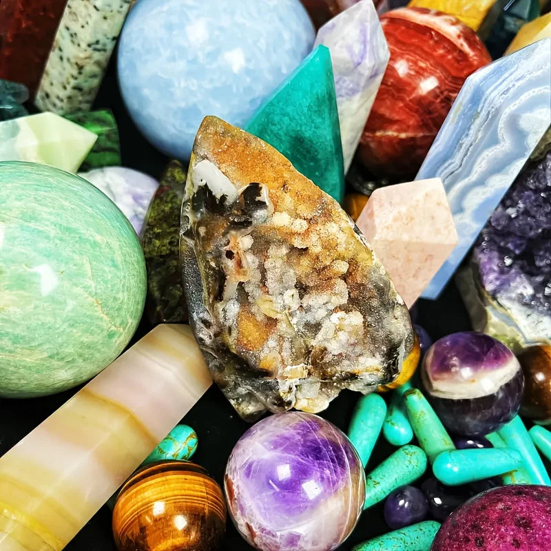 Bohemian Luxury Crystal Box Set With Multicolor Stone Shapes Gift