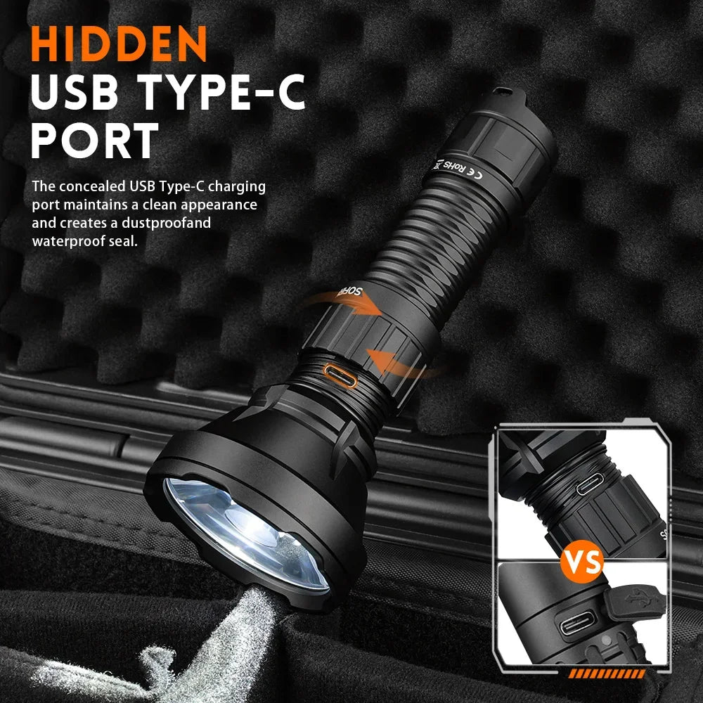 Sofirn SF26 2000lm SFT40 LED Tactical Flashlight Rechargeable