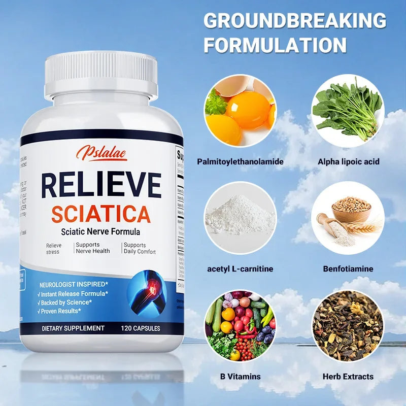 Pslalae Relieve Sciatica Capsules for Pain Relief and Mobility