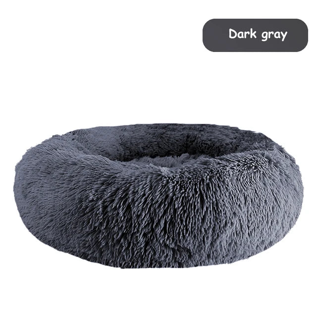 NONECN Donut Dog Bed Warm Soft Plush Calming Pet Bed