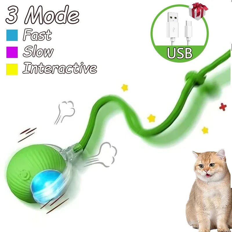 Cat Interactive Ball Toy Automatic Rolling Imitates Mouse
