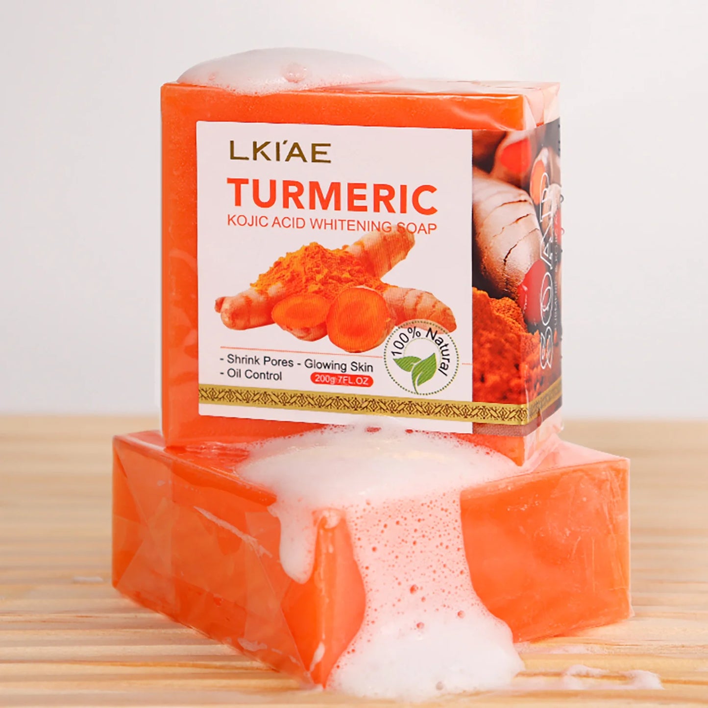 AILKE Turmeric Soap Bar Handmade Whitening For Face And Body