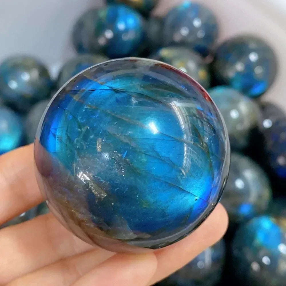 CrystalHola Labradorite Ball Sphere Healing Crystal Home Decor