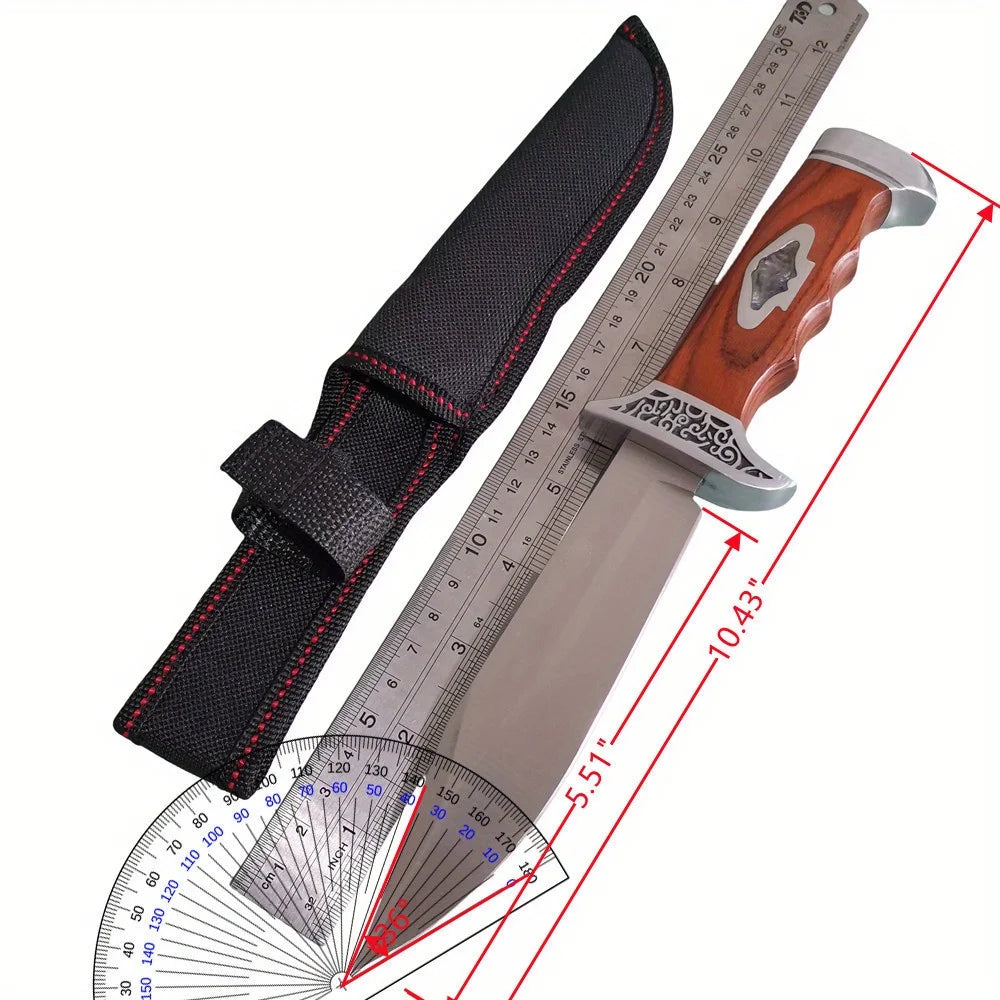 Doom Blade Outdoor Fixed Blade Knife Stainless Steel Camping Hunting