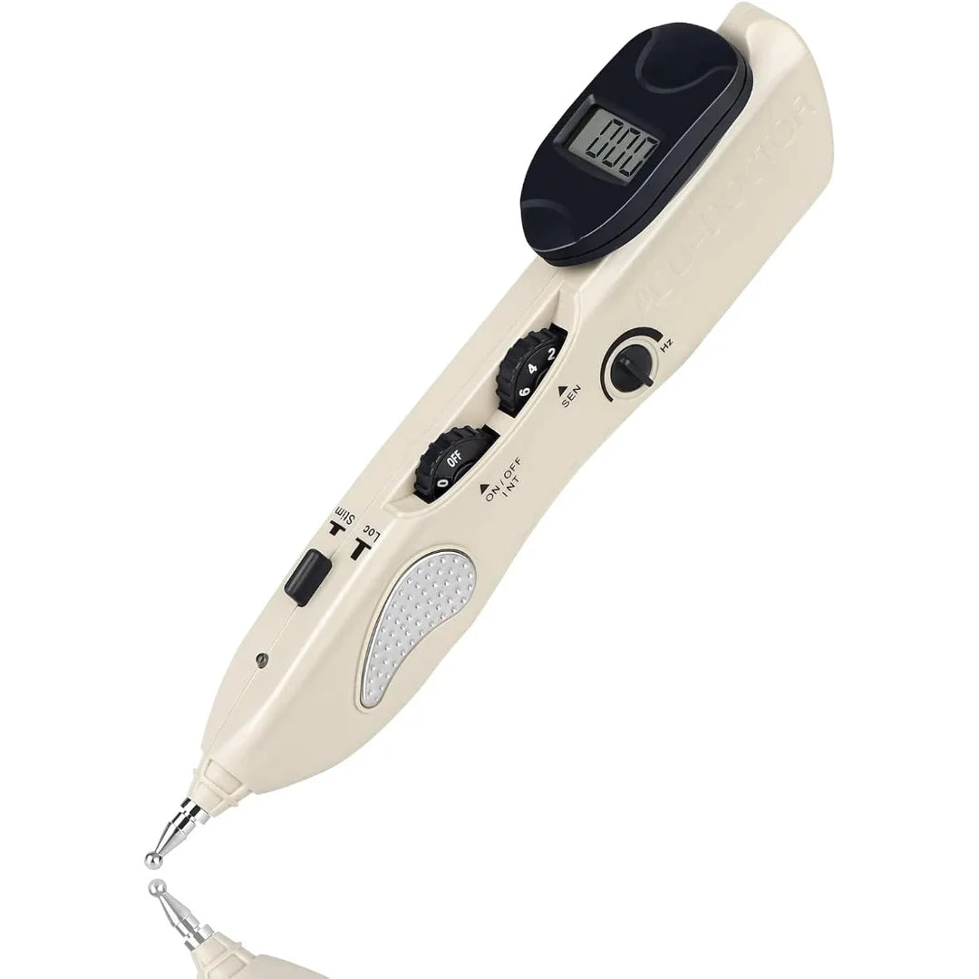 Electronic Acupuncture Pen Meridian With 3 Massage Heads Rechargeable