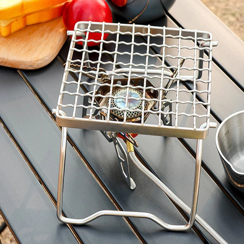 Stainless Steel Outdoor Camping Grill Portable Foldable Stove Stand
