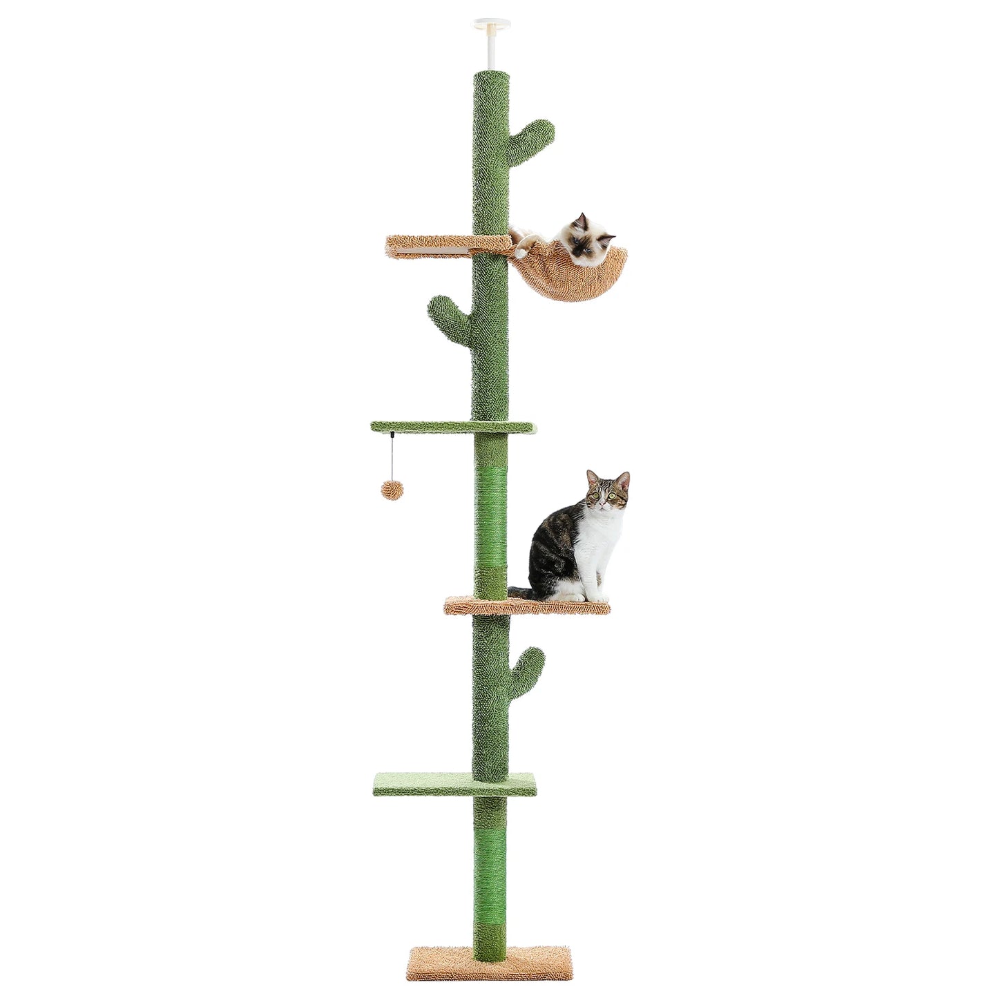 PAWZ Road Cat Tree 5Tier Floor To Ceiling Cactus Climber