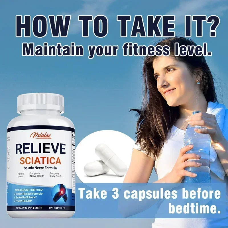 Pslalae Relieve Sciatica Capsules for Pain Relief and Mobility