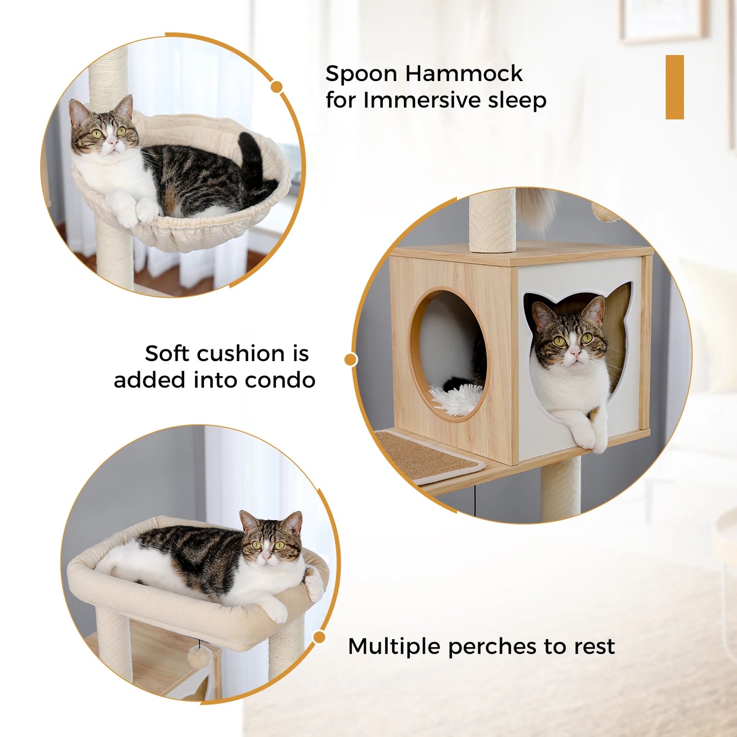 PAWZ Road Wood Cat Tree With Litter Box Enclosure And Storage Cabinet