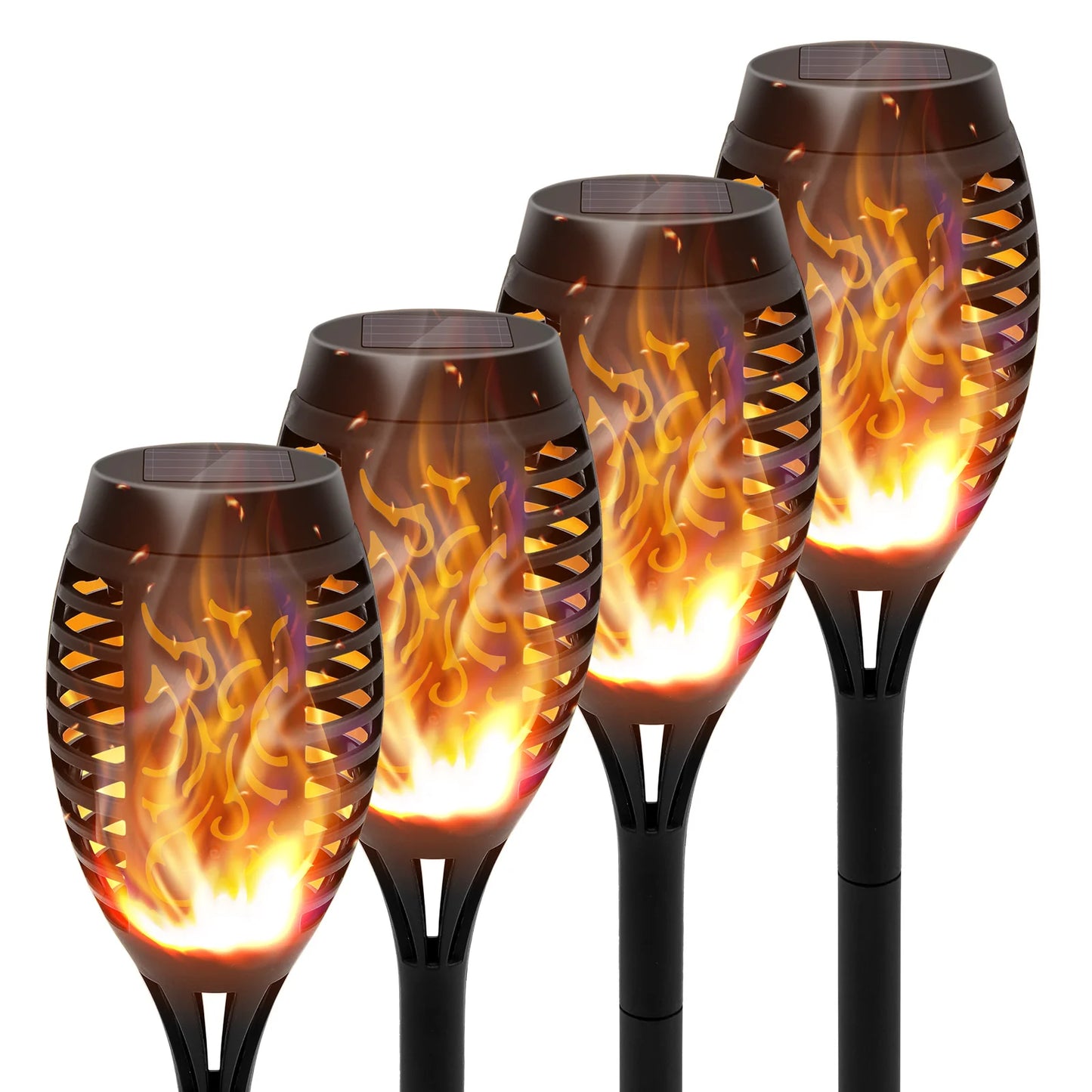 Solar Torch Lights Flickering Flame LED Waterproof Garden Path