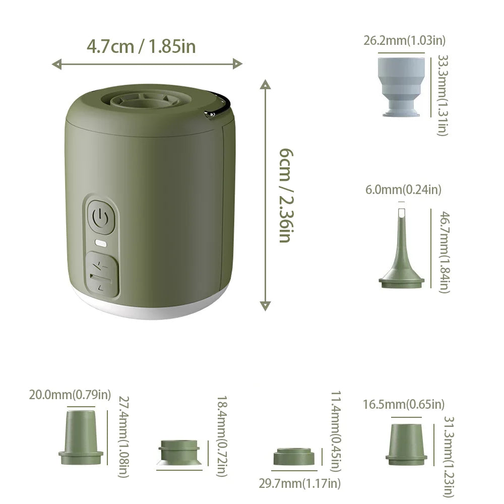 Tiny Air Pump With Camping Lantern For Inflatable Air Mattress