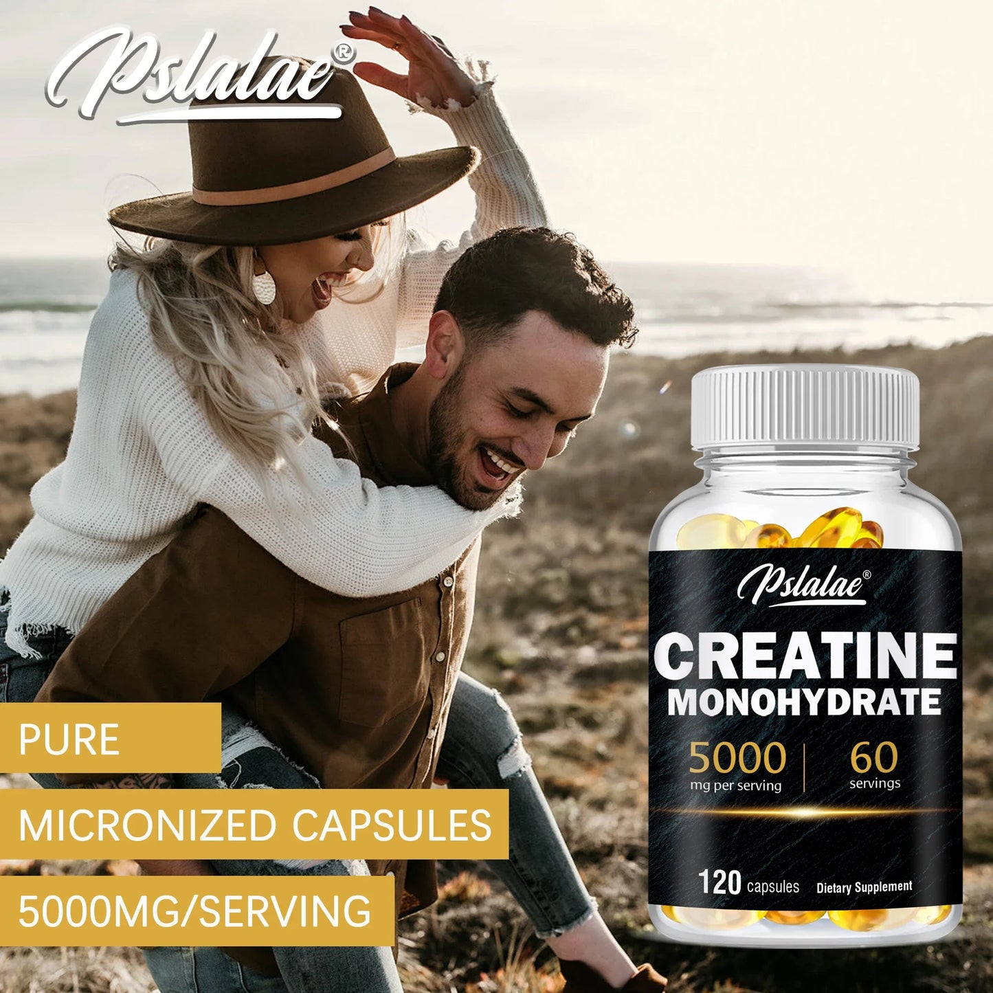 PslalaeCharge Creatine Monohydrate For Muscle Gain And Performance