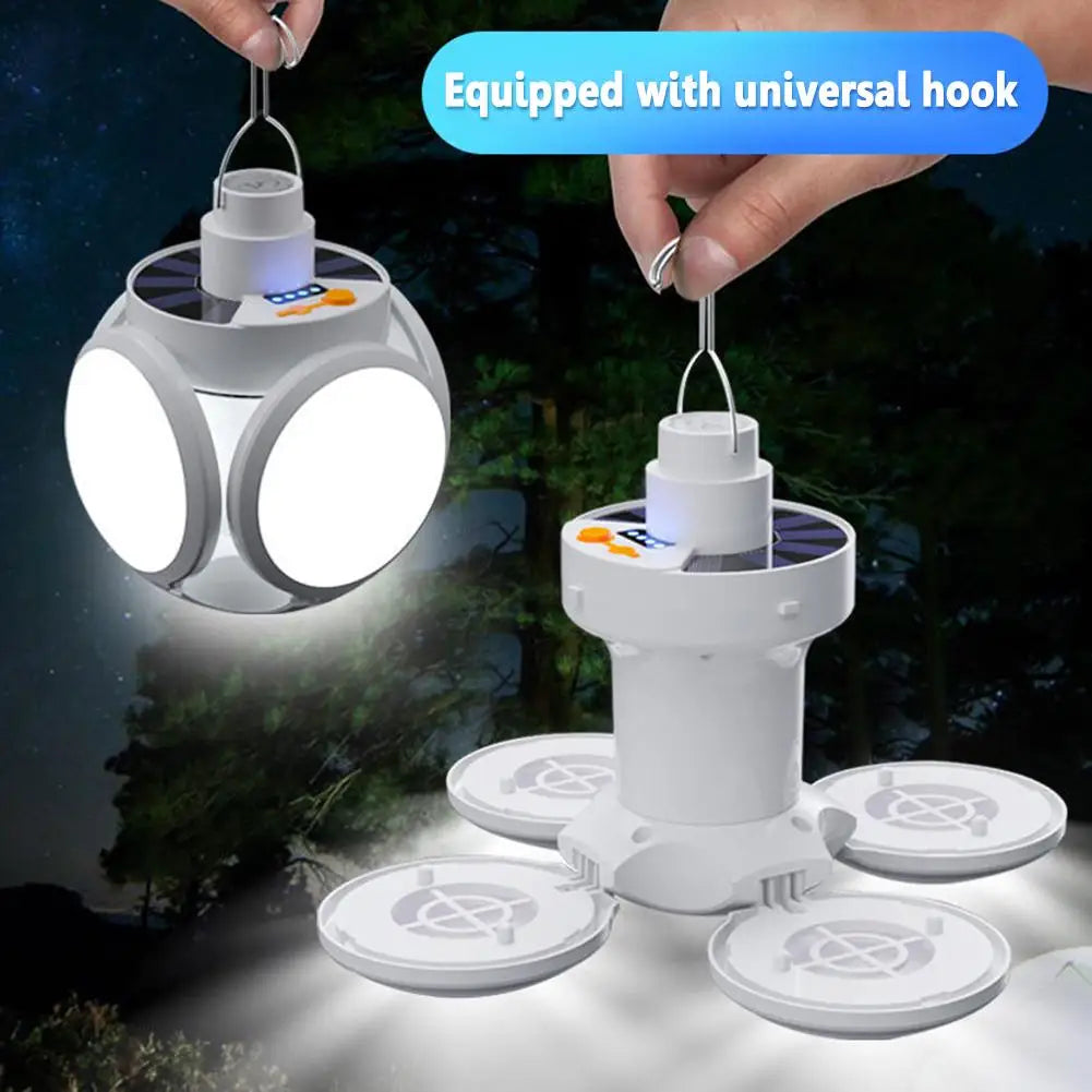 Shunmaii Camping Lantern IPX4 Waterproof Solar USB Rechargeable 500LM
